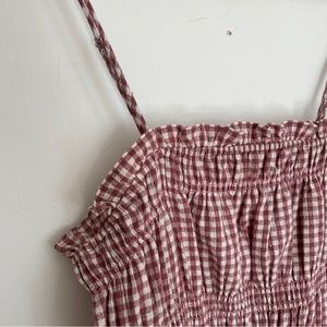 Gingham pattern summer dress